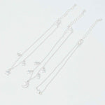 Starred Up Chain Anklet, Set of 3