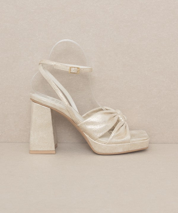 Zoey - Knotted Band Platform Heels