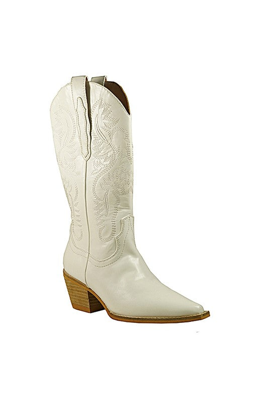 Hanan- Embroidery Western Boots