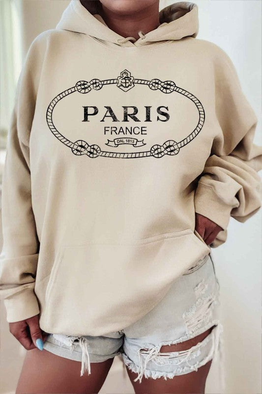 Paris France Graphic Hoodie Plus Size
