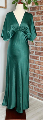 Dark Emerald Satin Dress